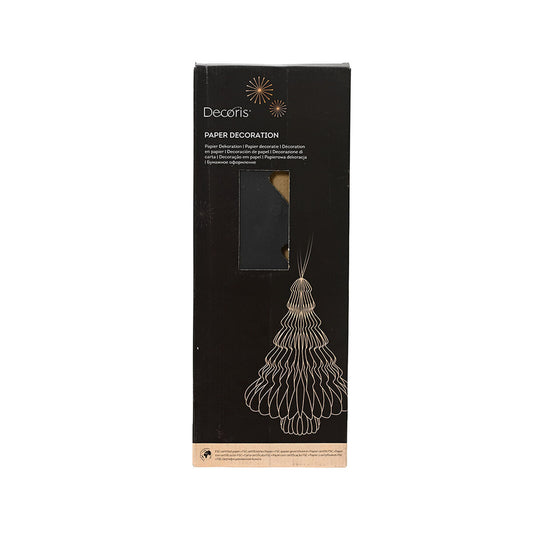 Sapin de Noël Decoris Noir Papier Ø 30 x 40 cm