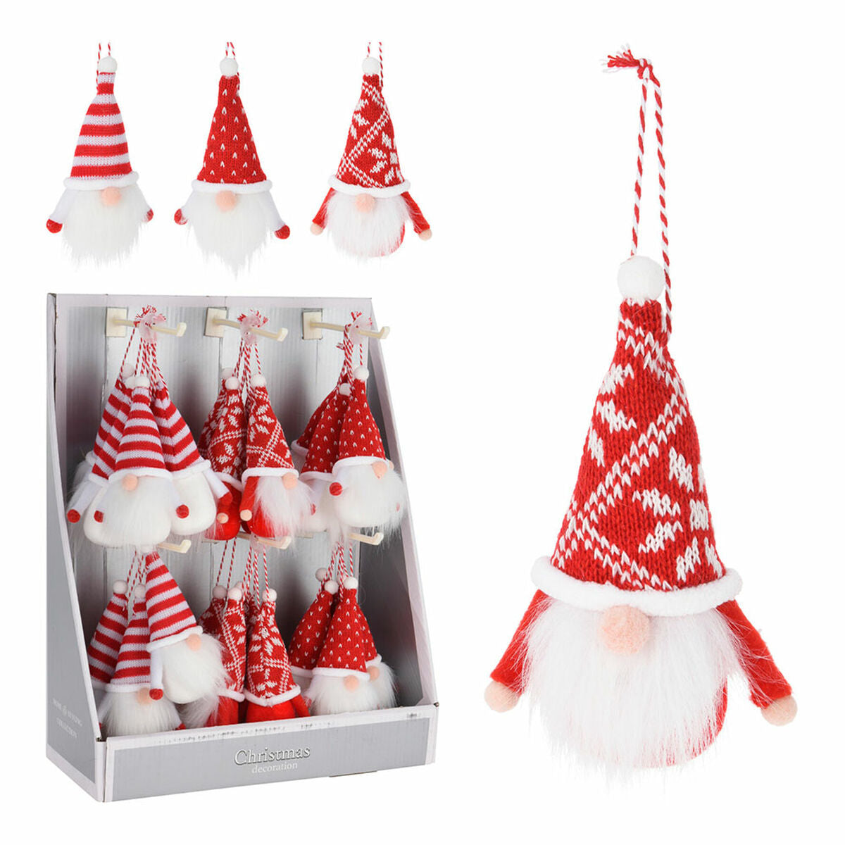 Décorations de Noël BASIC & CO Gnome 5,3 x 3,5 x 13,6 cm