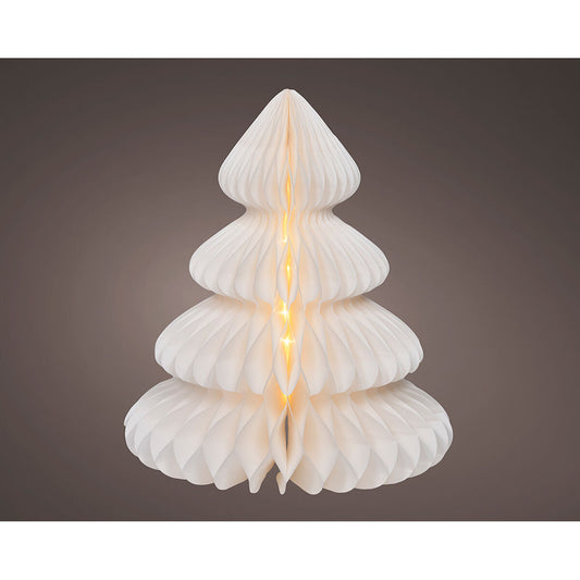 Décoration lumineuse Lumineo Blanc Sapin de Noël Ø 42 x 48 cm