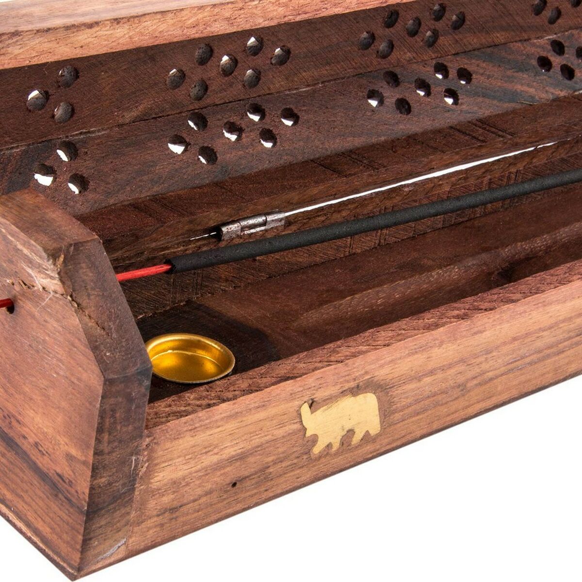 Support DKD Home Decor Encens Bois Bambou Mandala Naturel 26 x 8 x 8 cm (6 Pièces)