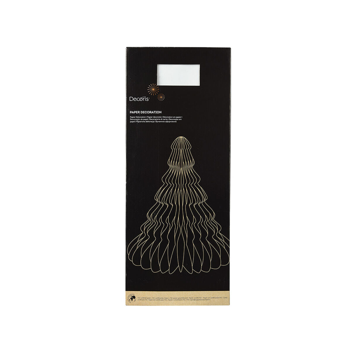 Sapin de Noël Decoris Blanc Papier Ø 48 x 60 cm