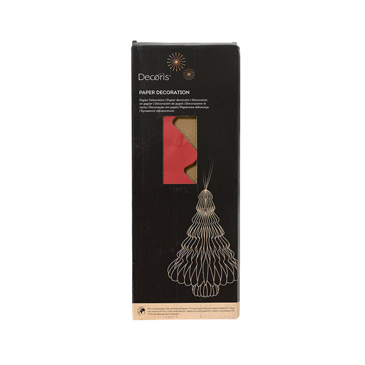 Sapin de Noël Decoris Rouge Papier Ø 30 x 40 cm