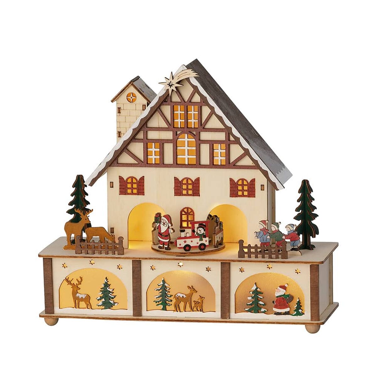 Décorations de Noël Lumineo Bois 27 x 24,3 x 10 cm