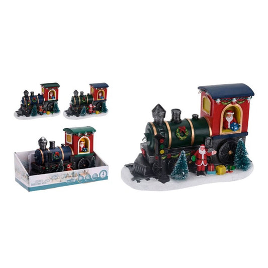 Figurine Décorative BASIC & CO Train Père Noël 22 x 13 cm