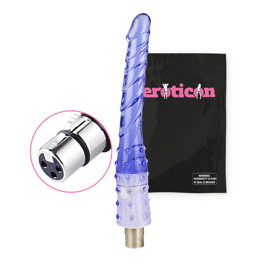 Attachement de gode 21,8 cm bleu pour la machine sexuelle Eroticon